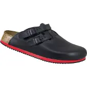 Birkenstock Unisexe, Sandales, Kay SL cuir naturel literie douce normale, Noir, (45)