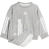 Adidas Survêtement 'Essentials' gris chiné / blanc