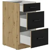 Bigbuy Meuble Évier Noir Mat 40cm pour Cuisine