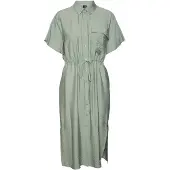 Vero Moda Iris Short Sleeve Midi Dress Vert L Femme