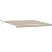 vidaXL , store enroulable beige, 400 x 350 cm, polyester