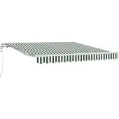 vidaXL Store extensible vert et blanc 300 x 250 cm