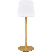 Home Deco Factory Lampe - - Effet Bois - Rechargeable USB - Blanc et Marron