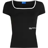 Karl lagerfeld Jeans Milano Piping Short Sleeve T-shirt Noir S Femme