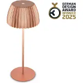 B.K.Licht Brilo unplugged RIFFLE Akku LED Tischleuchte mit Lichtkante - Kupfer (200 lm)