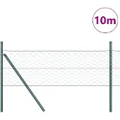 vidaXL Clôture hexagonale à fixer au sol, 10 x 0,4 m, acier revêtu de PVC