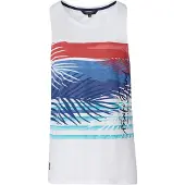 KOROSHI T-Shirt bleu / turquoise / rouge foncé / blanc