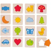 Goki palpar formes, Jeu de mémoire en bois, 32 pièces (56968.0)
