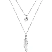 Elli Chaîne 'Feder Boho' argent