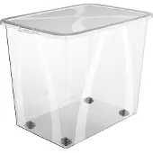 Rotho Boîte 70 l avec couvercle LONA Transparent (70 l)