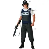 Atosa Police Woman Costume Bleu XL Enfants