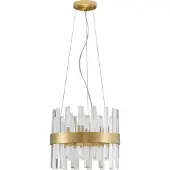 Nova Luce Lampe pendante dorée Crown Ø 35 cm