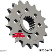 JT Sprockets 525 Jtf704.17 Steel Front Sprocket Argenté 17t