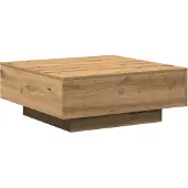 vidaXL Table Basse Chêne Artisanal 80X80X31 Cm Bois Composite Lumarko !