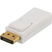 Deltaco DP-HDMI31 - adaptateur vidéo - Displ DisplayPort HDMI White (HDMI), Adaptateur données + vidéo, Blanc