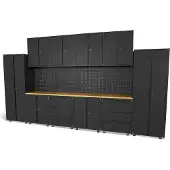 HBM Système d'atelier modulaire premium , 16 pièces, noir mat