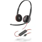 Plantronics Poly Blackwire C3220 USB-C - 3200 Series - micro-casque - sur-oreille - filaire - USB-C - isolation acoustique - noir