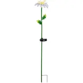 Star Trading Fiche de jardin solaire 'Daisy', vert/blanc, capteur crépusculaire