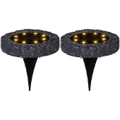 Star Trading Lampe solaire à LED pour pelouse 'Lawnlight', set de 2 pièces