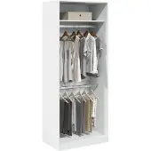 vidaXL Armoire blanche 80x50x200 cm Bois composite
