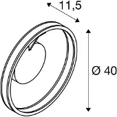 SLV Plafonnier élégant One 40 blanc Ø 40cm