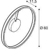 SLV Plafonnier design One 60 blanc Ø 60cm