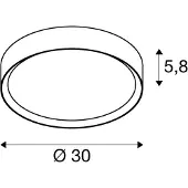 SLV Plafonnier Decona 30 blanc Ø 30cm