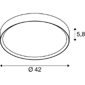 SLV Plafonnier Decona 42 blanc Ø 42cm
