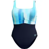 Speedo Shaping Contoureclipse Printed Swimsuit Bleu UK 34 Femme