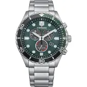 Citizen Montre à affichage analogique vert / argent