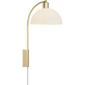 Nordlux Applique Ellen en métal, Variante : Ø 200 x 260 mm, E14, laiton, verre