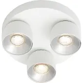 Nordlux Plafonnier orientable à LED Pichet sur rail, Variante : Ø 270 x 116 mm, 3 x 10 W, GU10, blanc