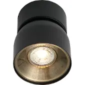 Nordlux Plafonnier LED inclinable Pitcher, Variante : Ø 100 x 123 mm , GU10, 10 W, noir