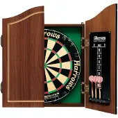Harrows Cible Traditionnelle Pro's choice (armoire en bois +cible traditionelle +6 fléchettes)