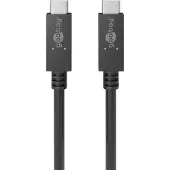 Goobay 49254 Câble de charge et de synchronisation USB-CPD 100W, 1 m, noir - pour appareils avec port USB-C (Gen.3.2), noir