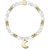 La Petite Story Natural Stone Agata Moon Bracelet Doré Femme