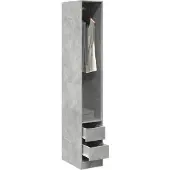 vidaXL Garde-robe gris béton 30x50x200 cm bois d'ingénierie