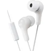 JVC GUMY PLUS : Ecouteurs intra-auriculaires avec microphone et télécommande - compatible IOS et Android aimant néodyme de 11 mm - Blanc