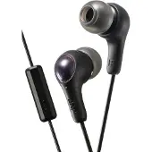 JVC GUMY PLUS : Ecouteurs intra-auriculaires avec microphone et télécommande - compatible IOS et Android aimant néodyme de 11 mm - Noir