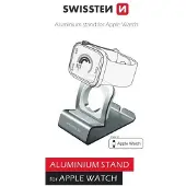 Swissten Support en aluminium pour Apple Watch, Montre connectée : accessoires, Argent