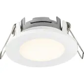 Nordlux Spot à LED Leonis 2700 K IP65 1 pièce/3 pièces, Variante : Ø 85 x 36 mm, LED, 345 lm, 2700 K, blanc