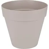 Elho Pot De Fleurs Rond Avec Roues Loft Urban - Ø 40 Cm - Gris Chaud