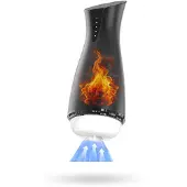 Men's Play - masturbateur suceur vibrant chauffant - silicone noir