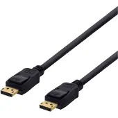 Deltaco DP-1050D Câble DisplayPort Noir (5 m), Câble vidéo, Noir