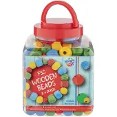 Creative Craft Group Perles en bois rouge. 375 grammes