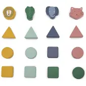 Trixie Cubes à formes en bois animaux beige