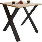 VCM Table à manger en bois premium | H. 76 x L. 80 x D. 50 cm | Table à manger de cuisine Xona X