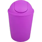 MSV Seau à cosmétique Poubelle à couvercle basculant 5,5 litres Plastique Violet