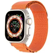 DUX Bracelet à boucle sport (42 mm, 44 mm, 45 mm, 49 mm, Nylon), Sangles de montre, Orange