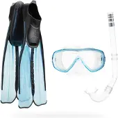 Cressi Rondinella Snorkeling Set Bleu EU 37-38 Enfants